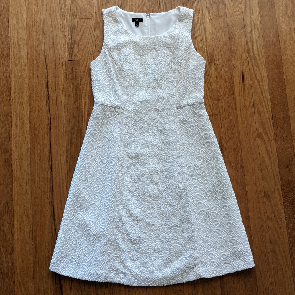 White Lace Delicate Floral Dress from Talbots